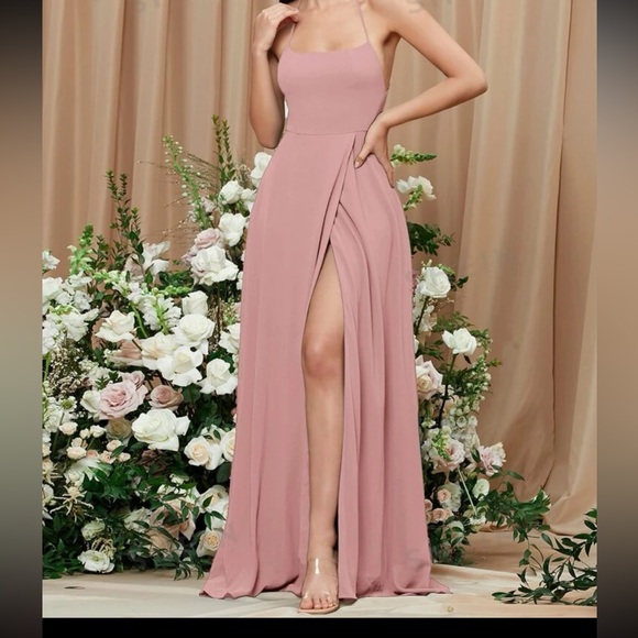 SHEIN | Dresses | Blush Pink Formal Dress Perfect For Prom Bridesmaids Or  Events | Poshmark